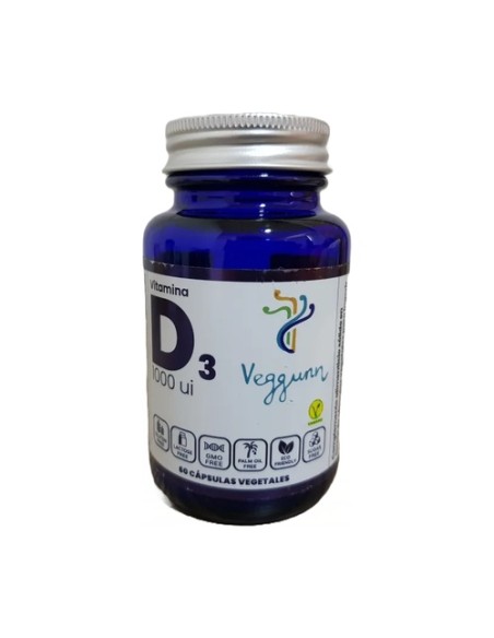 Vitamina D3 1000ui 60 cápsulas vegetales Veggunn