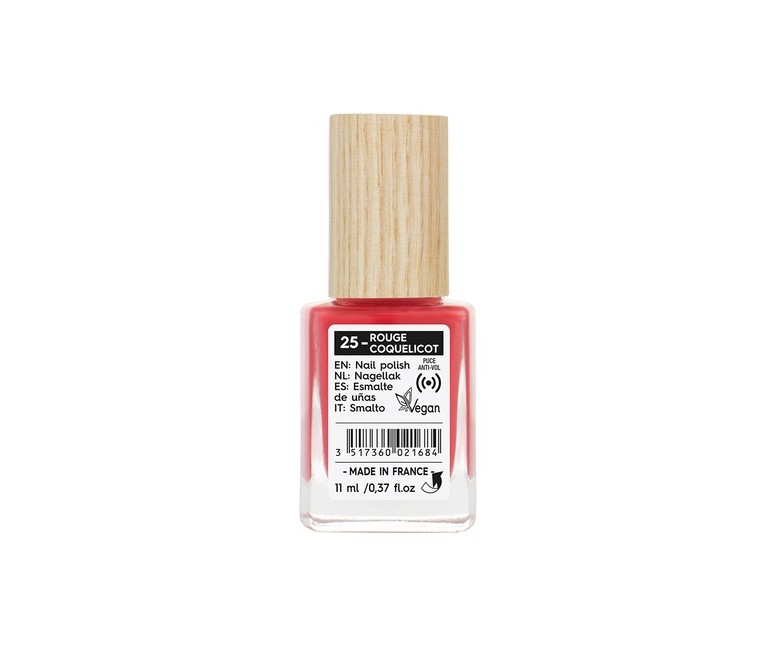Esmalte uñas 25 rouge coquelicot 11 ml (Rosa) So'Bio