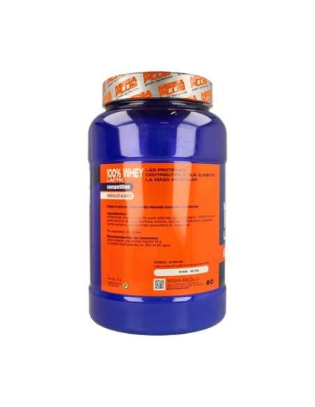 Whey 100% Láctic Compet (Sabor Chocolate Blanco) 1 kg (Chocolate) Mega Plus