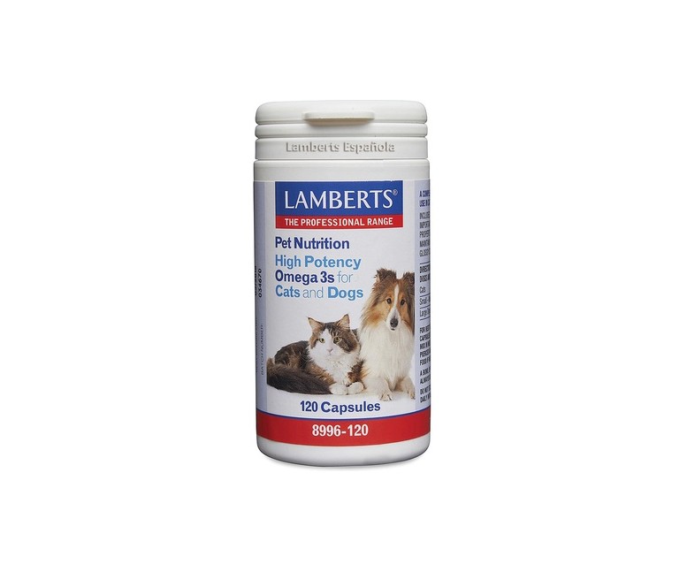 Pet Nutrition Omega-3 para gatos y perros 120 tabletas Lamberts