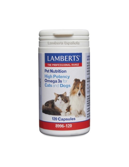 Pet Nutrition Omega-3 para gatos y perros 120 tabletas Lamberts