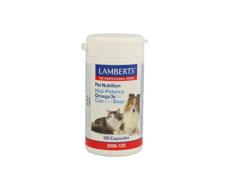 Pet Nutrition Omega-3 para gatos y perros 120 tabletas Lamberts