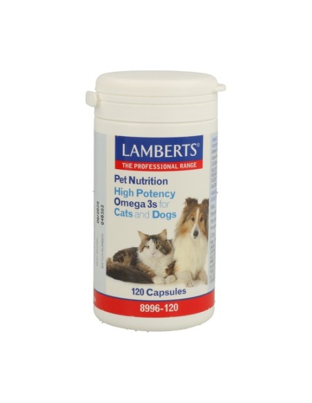 Pet Nutrition Omega-3 para gatos y perros 120 tabletas Lamberts