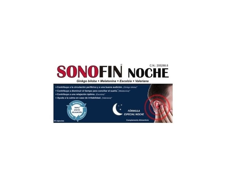 Sonofin noche cuidado auditivo 30 cápsulas Pharma Otc