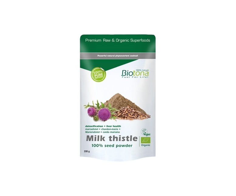 Milk Thistle Seed Powder Cardo Mariano Bio 200 g Biotona