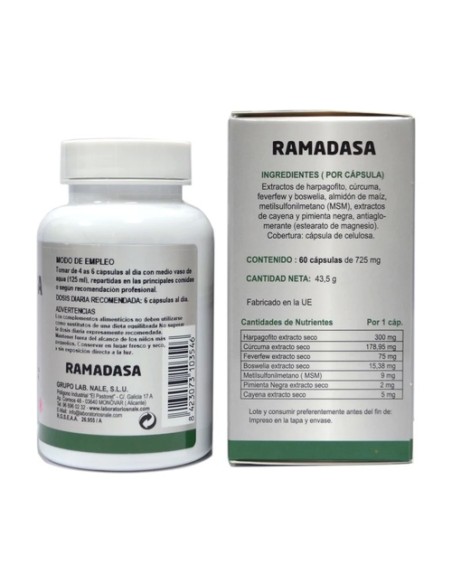 Ramadasa articulaciones 60 cápsulas vegetales de 725 mg Akame