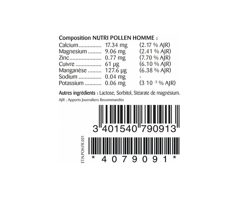 Nutri pollen hombre 70 comprimidos masticables Activa