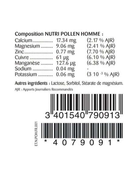Nutri pollen hombre 70 comprimidos masticables Activa