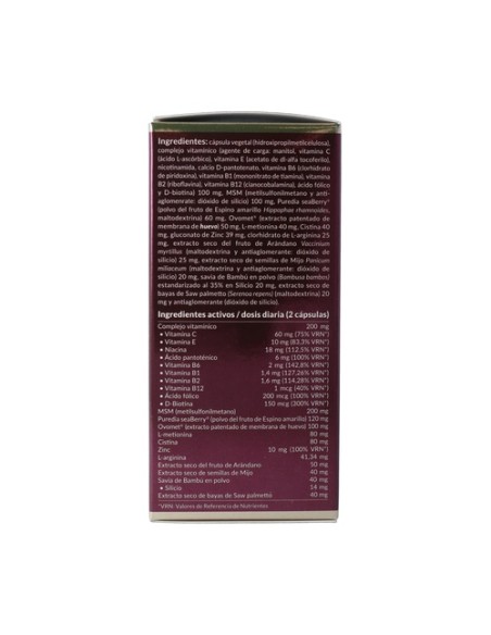 Cabello, piel y uñas 60 cápsulas vegetales Estado Puro