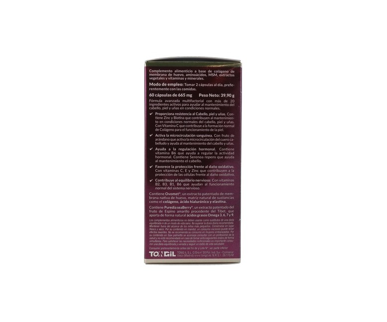 Cabello, piel y uñas 60 cápsulas vegetales Estado Puro