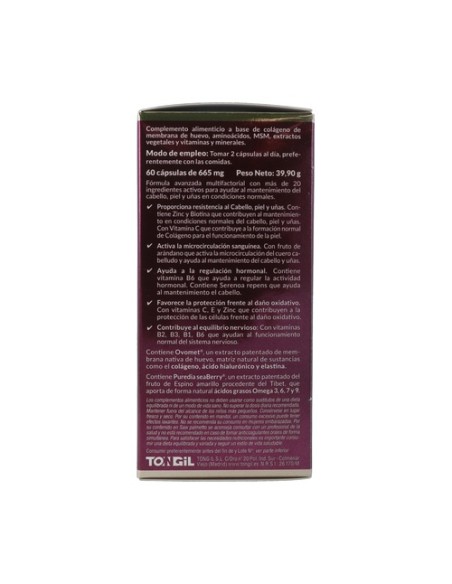 Cabello, piel y uñas 60 cápsulas vegetales Estado Puro