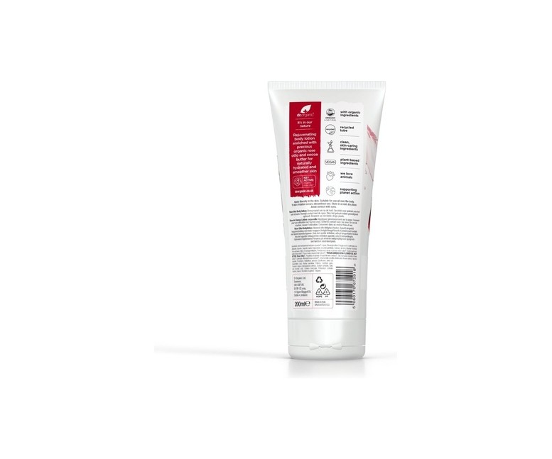 Loción corporal Rose Otto 200 ml Dr. Organic