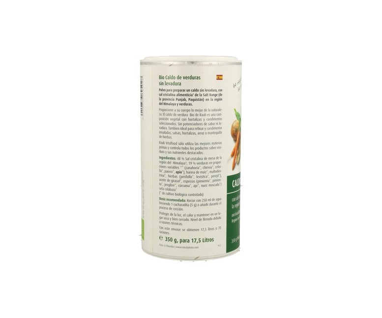 Caldo De Verduras En Polvo 350 g Raab