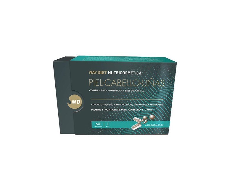 Nutricosmética Piel-Cabello-Uñas 60 cápsulas de 478mg Waydiet