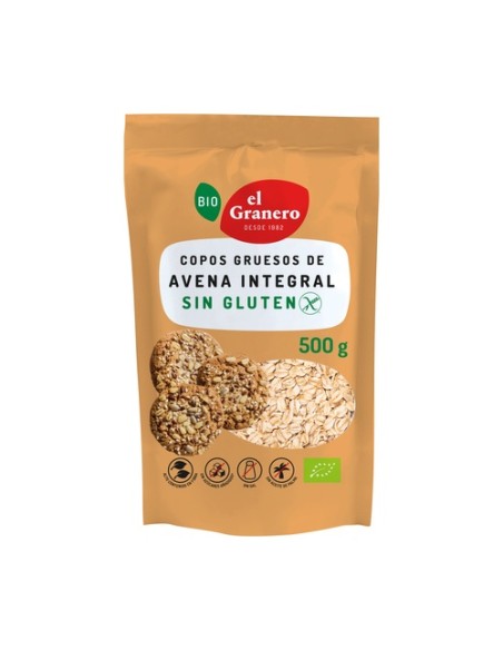 Copos gruesos de avena integral sin gluten Bio 500 g El Granero Integral