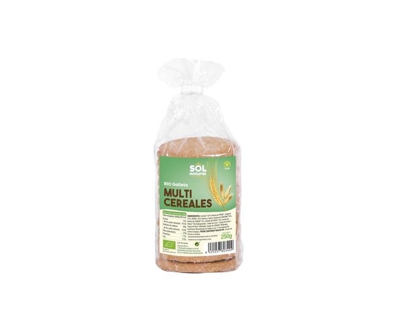Galletas multicereales Bio 250 g Sol Natural