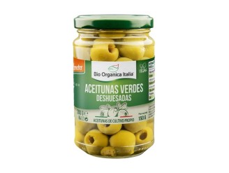 Aceituna verde deshuesada bio organica italia