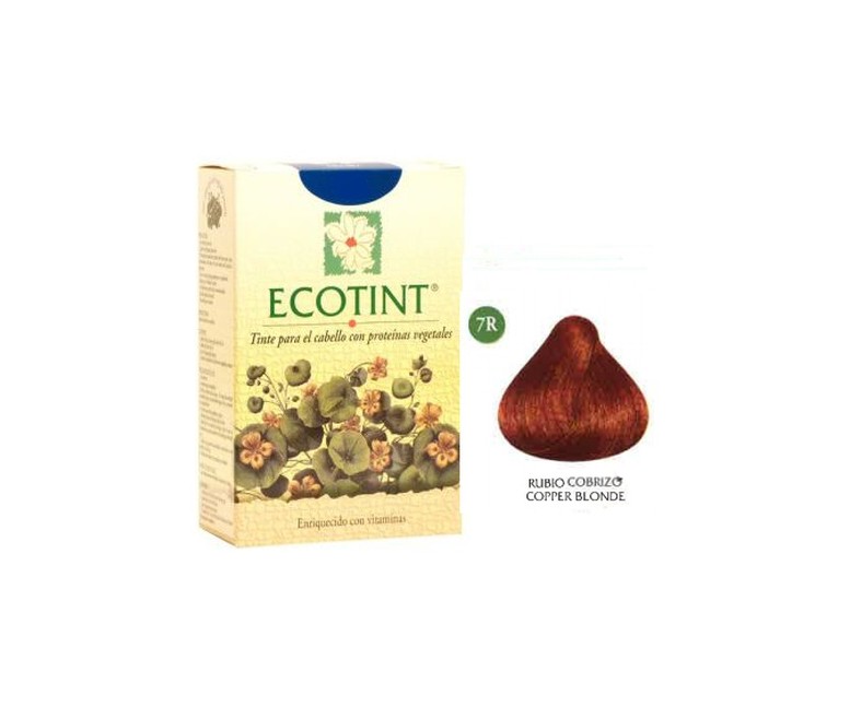 Rubio Cobrizo Tinte para Cabello (7R) 130 ml Ecotint
