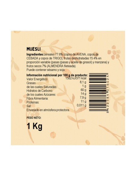 Muesli 1 kg El Granero Integral