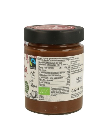 Crema de Chocolate con Almendras Vegana 270 g La Vida Vegan