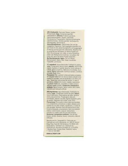 Altrient R-ALA - Liposomal Ácido Alfa Lipoico 30 sobres Altrient/Results RNA/Neutrient