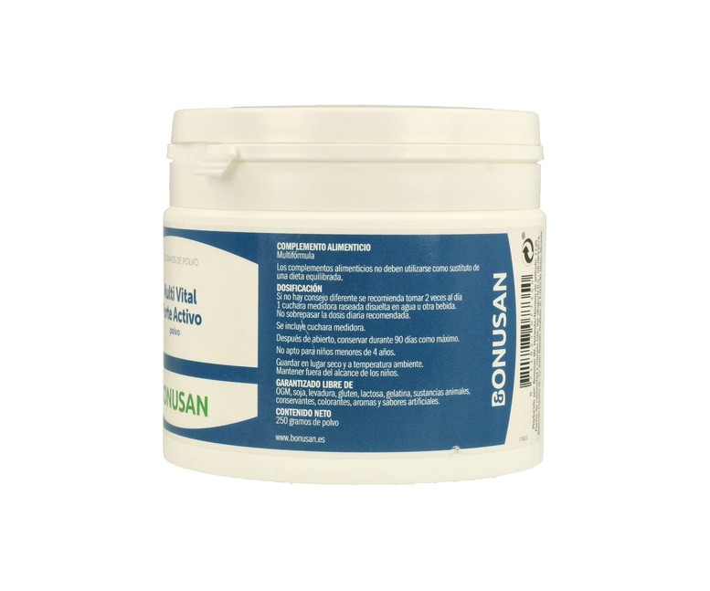 Multi Vital Forte Activo multivitamínico en polvo 250 g Bonusan