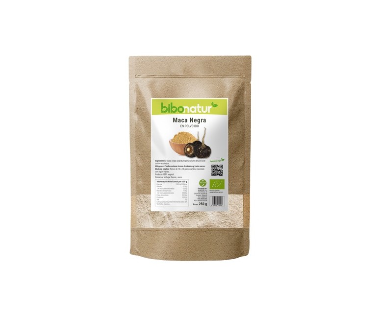 Maca negra en polvo Eco 250 g de polvo Bibonatur