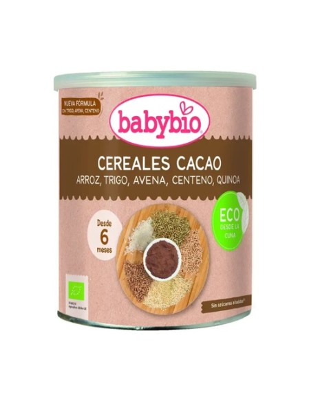Papilla de cereales con cacao 8m+ 220 g de polvo Babybio