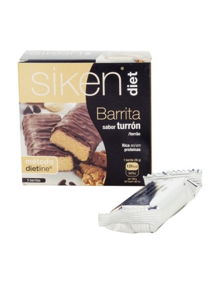 Barrita de Turrón 5 barritas de 36g Siken