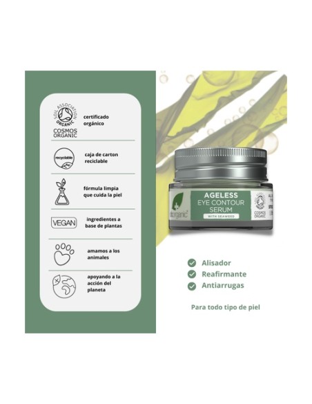 Contorno de ojos algas marinas siempre joven 15 ml de sérum Dr. Organic
