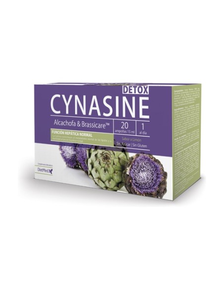 Cynasine Detox 20 ampollas de 15ml (Limón) Dietmed