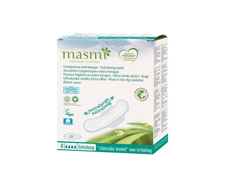 Compresa extralarga 8 unidades Masmi Natural Cotton