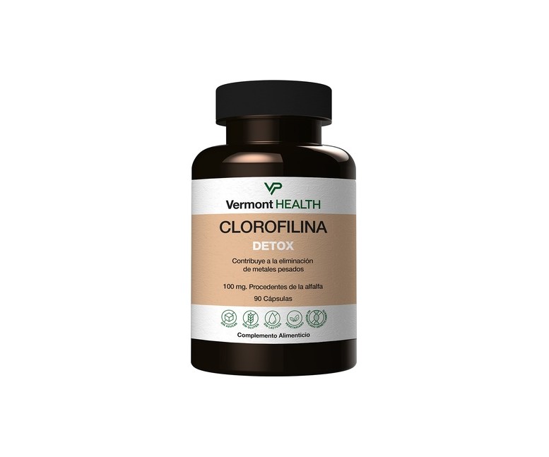 Clorofilina 90 cápsulas de 100mg Vermont Health