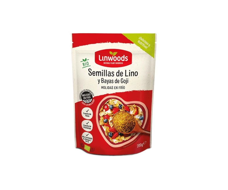 Semillas de Lino y Bayas Goji Molidas Bio 200 g Linwoods