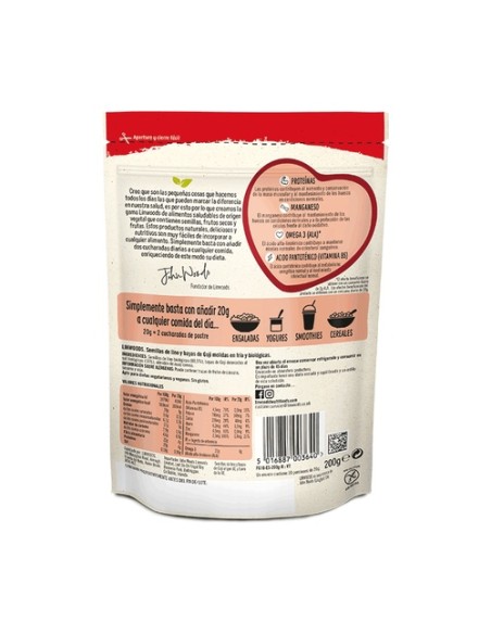 Semillas de Lino y Bayas Goji Molidas Bio 200 g Linwoods