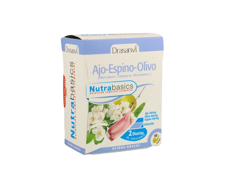 Nutrabasics Ajo-Espino-Olivo 60 cápsulas de 700mg Drasanvi