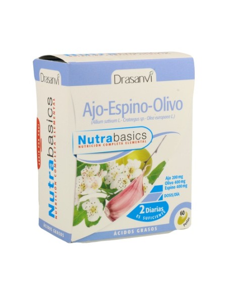 Nutrabasics Ajo-Espino-Olivo 60 cápsulas de 700mg Drasanvi