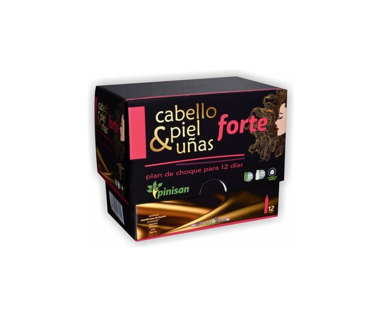 Cabello piel y uñas forte 12 viales Pinisan