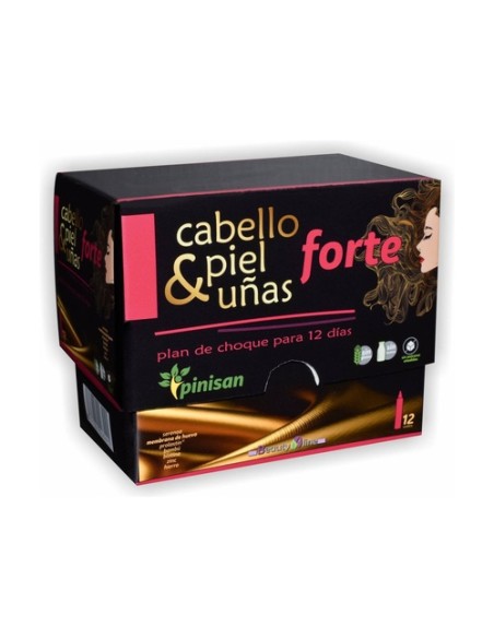 Cabello piel y uñas forte 12 viales Pinisan