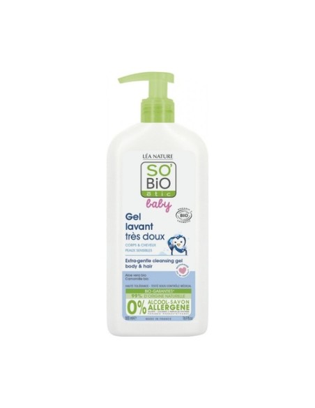 Gel limpiador extra suave bebé 500 ml de gel So'Bio