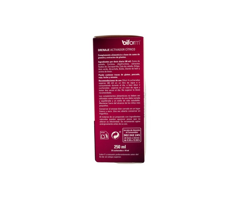 Drenaje Cítrico Activador 250 ml Biform