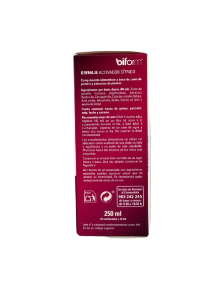 Drenaje Cítrico Activador 250 ml Biform