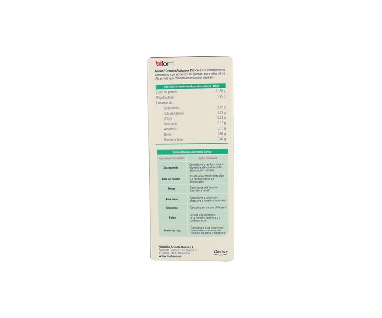 Drenaje Cítrico Activador 250 ml Biform