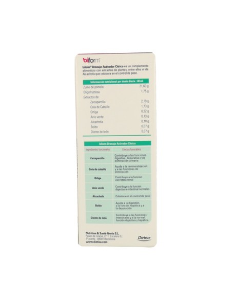 Drenaje Cítrico Activador 250 ml Biform