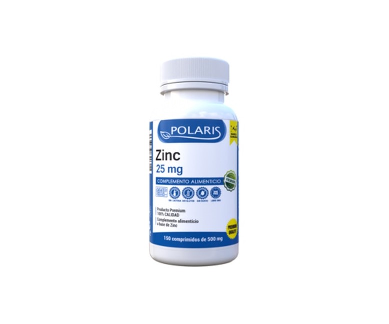 Zinc 25 mg 150 comprimidos de 25mg Polaris Formula