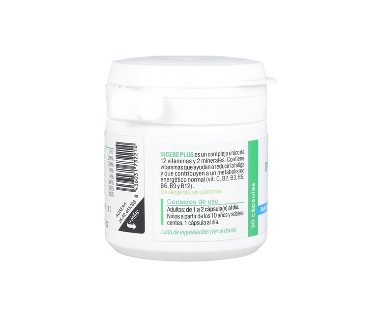 Bicebe plus multivitamínas 30 cápsulas Nutergia