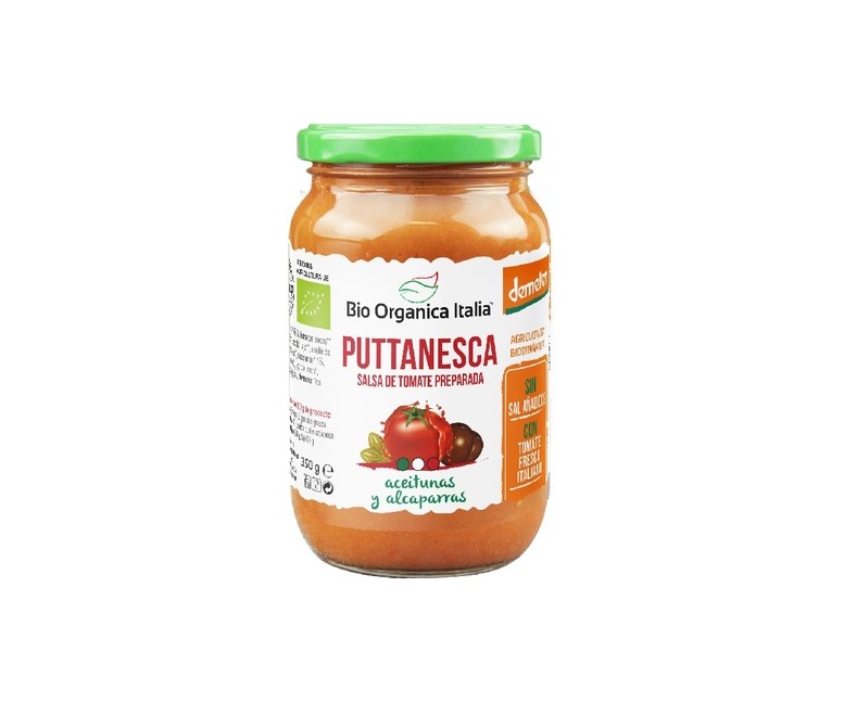 Salsa tomate puttanesca Bio 325 ml Bio Organica Italia