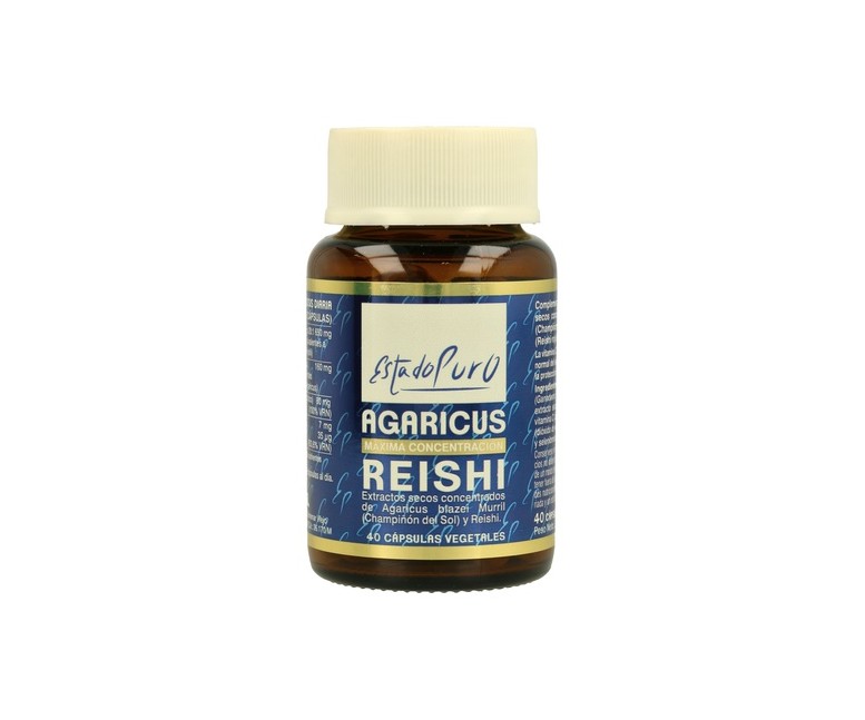 Agaricus reishi 40 cápsulas vegetales de 609mg Estado Puro
