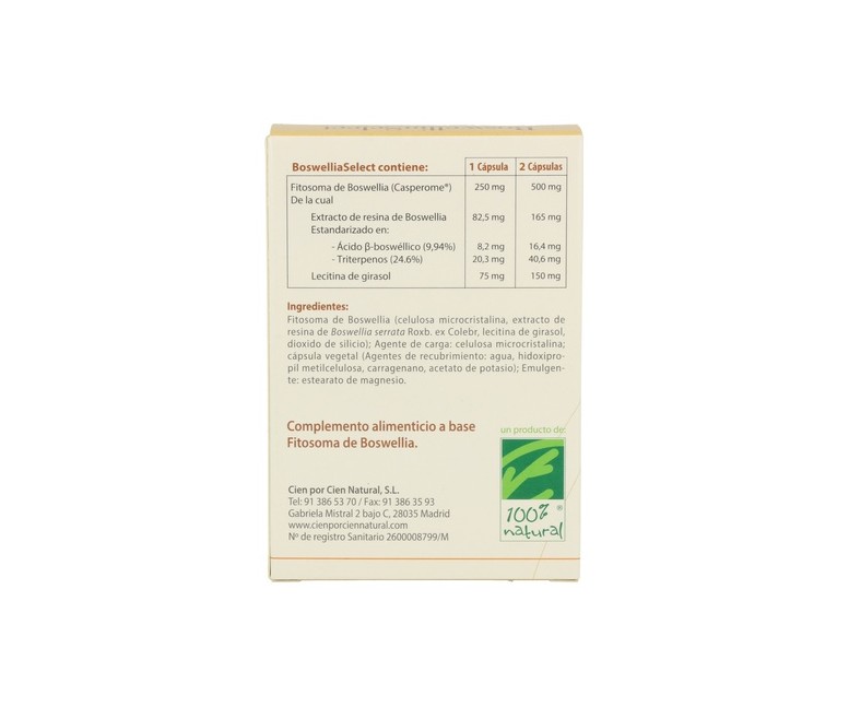 Boswellia Select 60 cápsulas vegetales 100% Natural