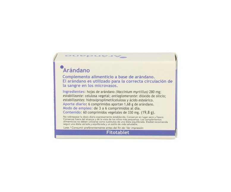 Arándano (Mirtilo) 60 comprimidos Eladiet